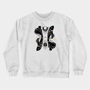 Black and Gold Zodiac Sign PISCES Crewneck Sweatshirt